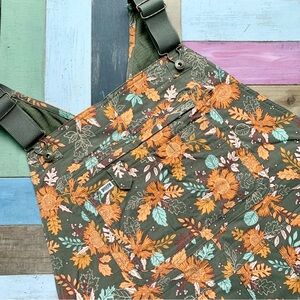 NWT Duluth XXL x31L Heirloom Gardening Lined Bib Overalls Loden Autumn Leaves
